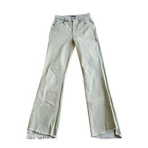 Mother womens Sz 24 wash green the insider crop step fray jeans